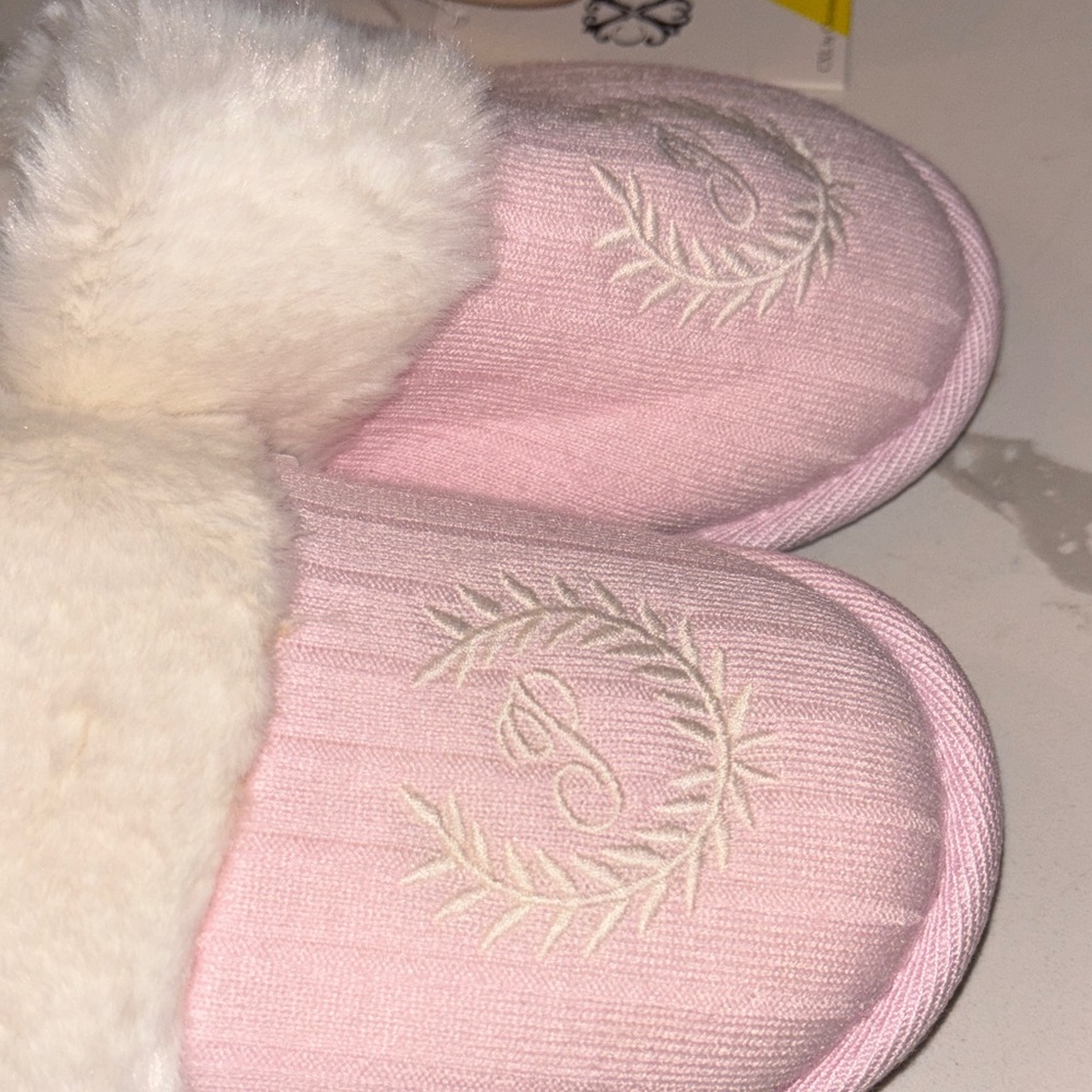 Pink Fur-Lined Slippers